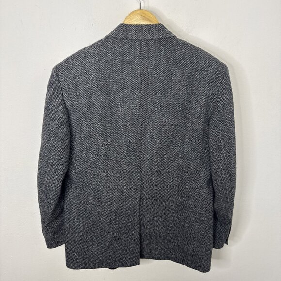 Harris Tweed Men's 40 Gray Blue  Scottish Wool Blazer Sports Jacket Moores - Picture 4 of 9